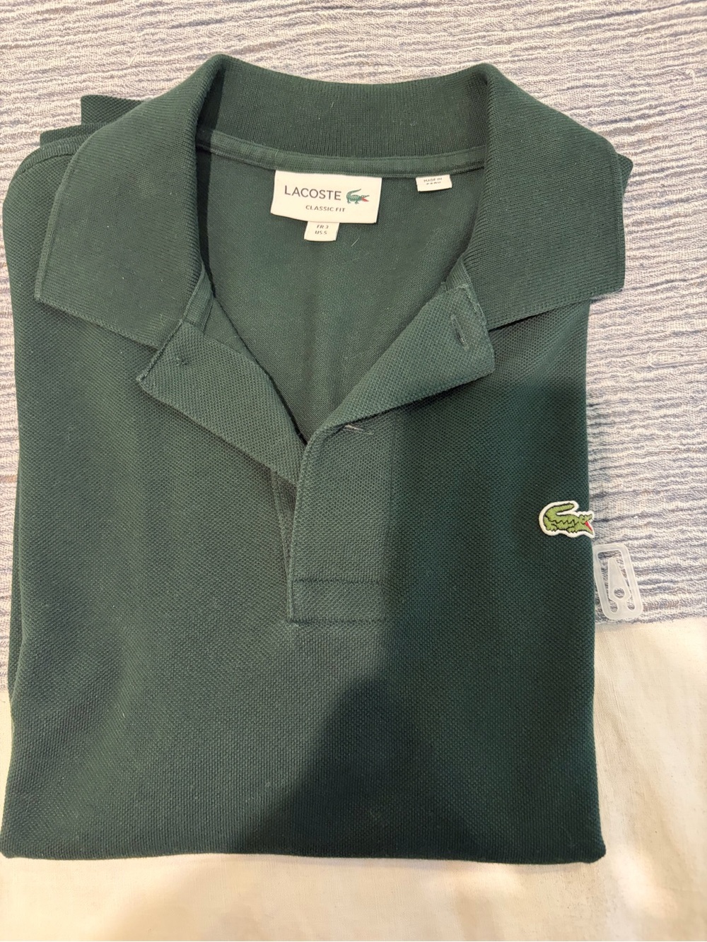 Lacoste Forest Green Embroidered Croc Polo